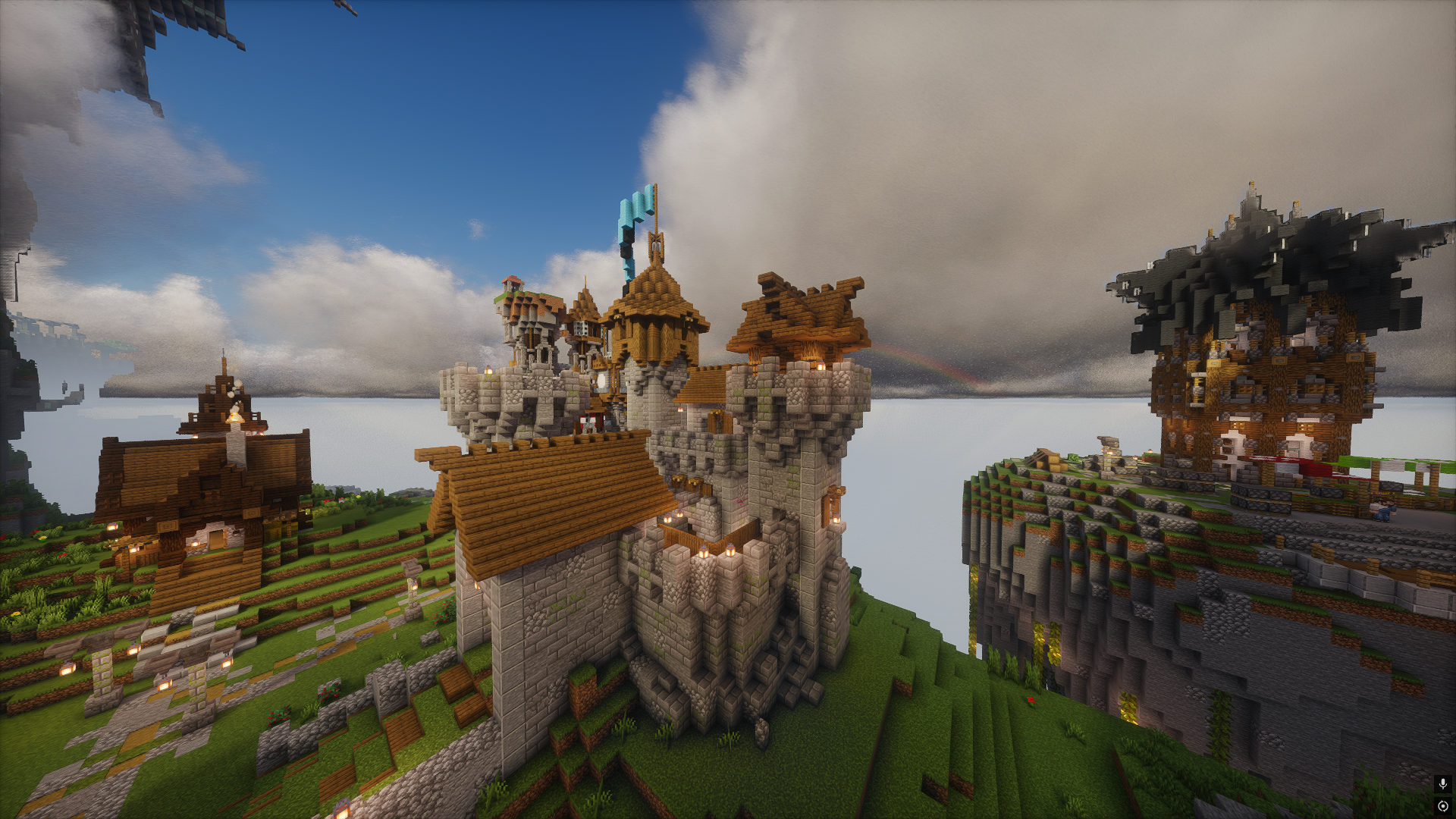 Скріншот з Minecraft сервера Kolosok — будівлі гравців